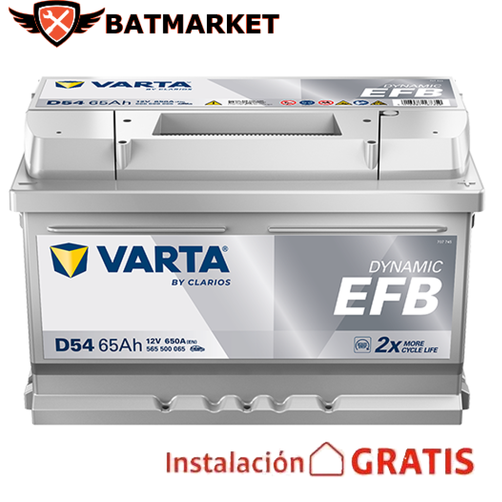 Batería Varta EFB D54 65Ah en Valencia